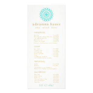 Turquoise Mandala Spa Salon Prix Menu