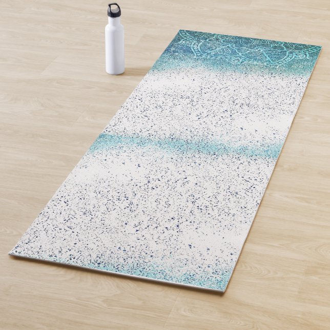 Turquoise mandala yoga mat (In Situ)
