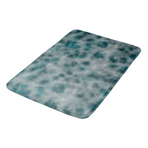 Turquoise Marble abstract Bath Mat