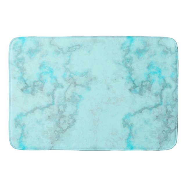 Turquoise marble bath mat (Front)