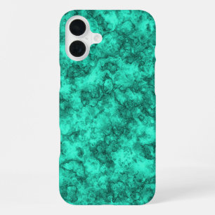 Turquoise marble iPhone 16 plus case