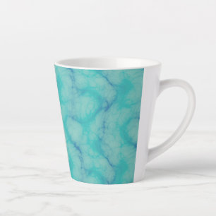 Turquoise marble latte mug