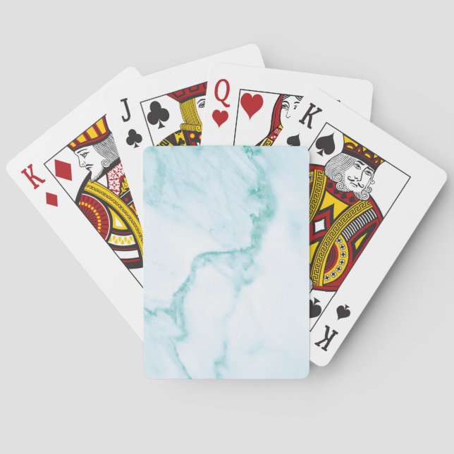 Turquoise Marble Playing Cards (Back)