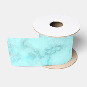 Turquoise marble satin ribbon