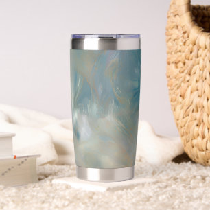 Turquoise Marble Swirl Pattern Insulated Tumbler