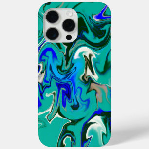 Turquoise marble texture iPhone 15 pro max case