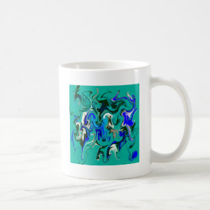 Turquoise marble texture coffee mug