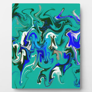 Turquoise marble texture plaque