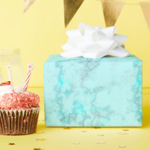 Turquoise marble  wrapping paper