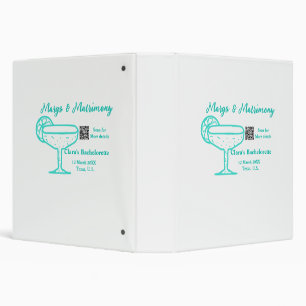 Turquoise Margs & Matrimony Bachelorette party  Binder