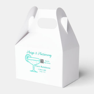 Turquoise Margs & Matrimony Bachelorette party Favor Box