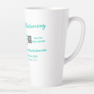 Turquoise Margs & Matrimony Bachelorette party Latte Mug