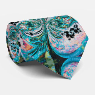 Turquoise Melted Swirl Neck Tie