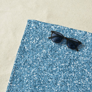 Turquoise Mermaid Glitter      Beach Towel