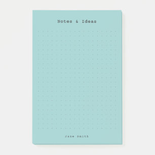 Turquoise minimal personalized retro aesthetic post-it notes