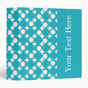 Turquoise Mod Ball Design with custom text Binder