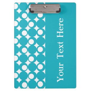 Turquoise Mod Ball Design with custom text Clipboard