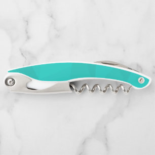 Turquoise, modern, cool, trendy geometric art corkscrew