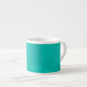 Turquoise, modern, cool, trendy geometric art espresso cup