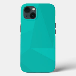 Turquoise, modern, cool, trendy geometric art iPhone 13 case