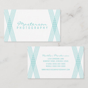 Turquoise Modern Deco Business Card