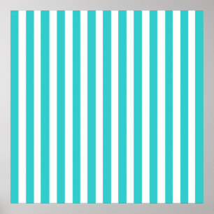 Turquoise Modern Stripes Poster