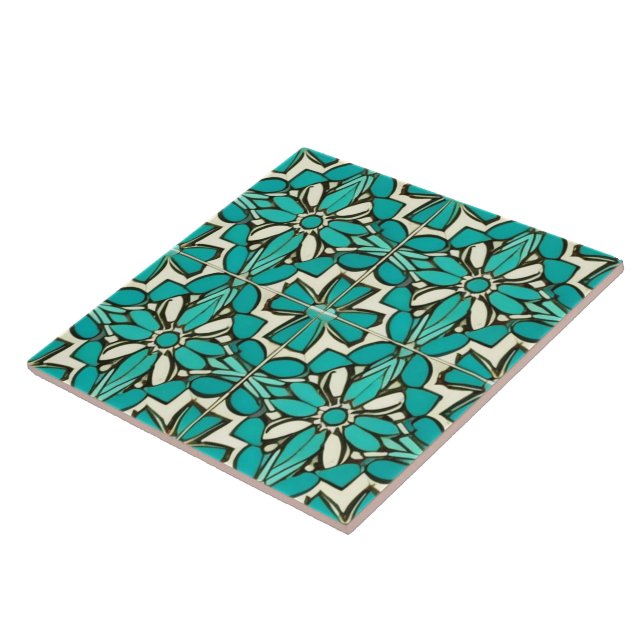 Turquoise Moroccan Mosaic Tile (Side)