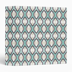 Turquoise Moroccan Pattern Binder