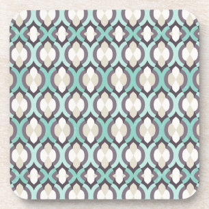 Turquoise Moroccan Pattern Coaster