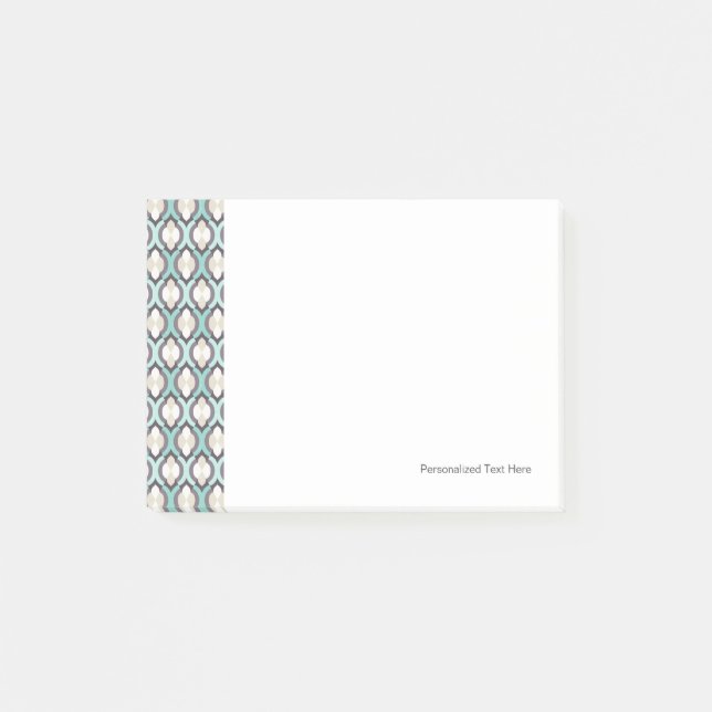 Turquoise Moroccan Pattern Post-it Notes (Front)