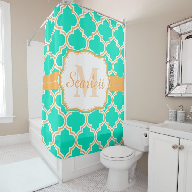 Turquoise Moroccan Quatrefoil (In Situ)