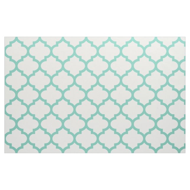 Turquoise Moroccan Trellis Pattern Fabric (Fat Quarter)