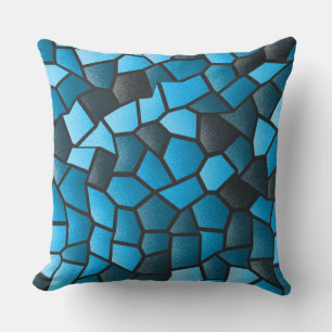 Turquoise Mosaic Throw Pillow