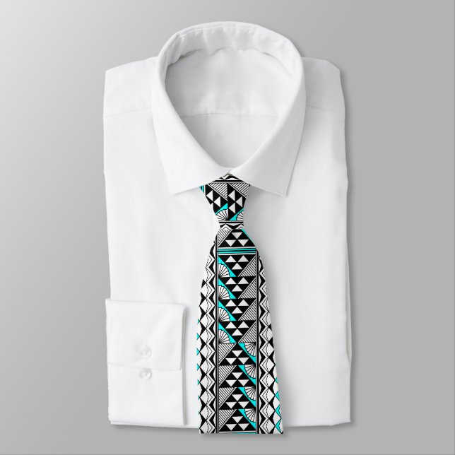 Turquoise Native Sun and Rain Cravate (Attaché)