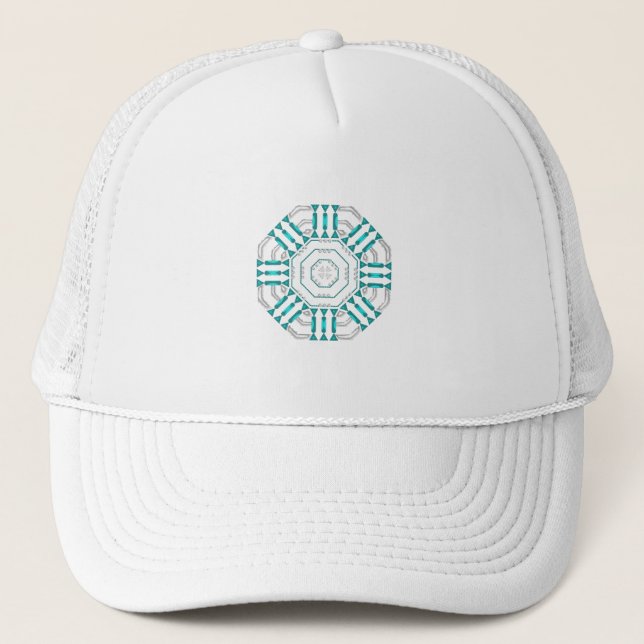 Turquoise Nexus Trucker Chapeau Casquette de baseb (Devant)