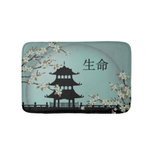 Turquoise night in Asia "Life" bath mats