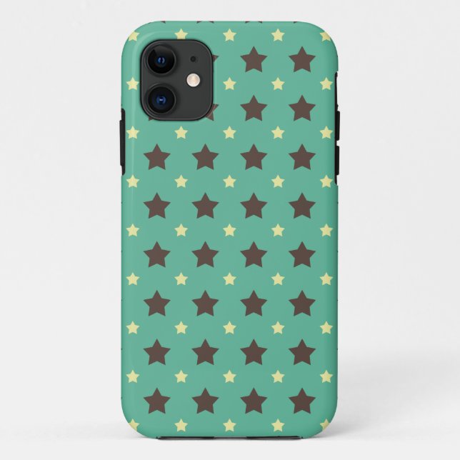 *Turquoise Nights Retro Stars* iPhone 5/5S Case (Back)