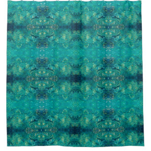 Turquoise ocean water pattern shower curtain