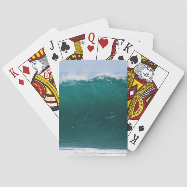 Turquoise Ocean Wave Playing Cards (Back)