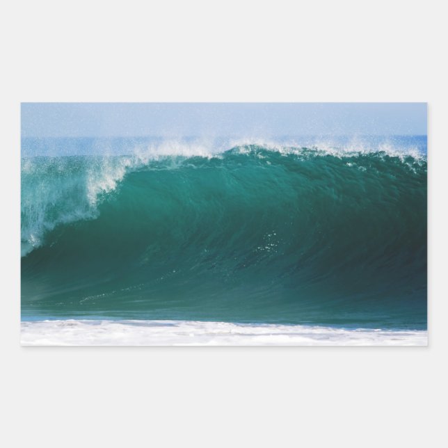 Turquoise Ocean Wave Sticker (Front)