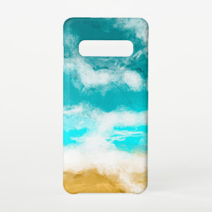 Turquoise Ocean Waves Hitting the Sand  iPhone Cas Samsung Galaxy Case