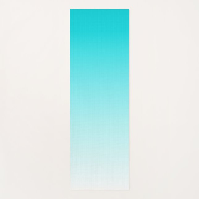 Turquoise ombre gradient yoga Mat (Front)