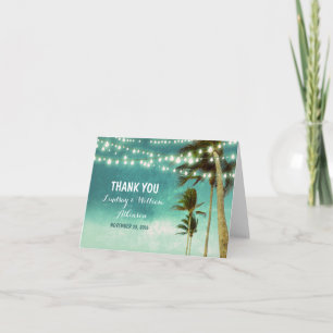 turquoise ombre plage mariage cartes de remercieme