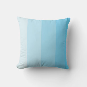 Turquoise Ombre Stripe Throw Pillow