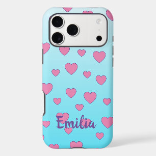 Turquoise Ombre with Heart design and Personalised