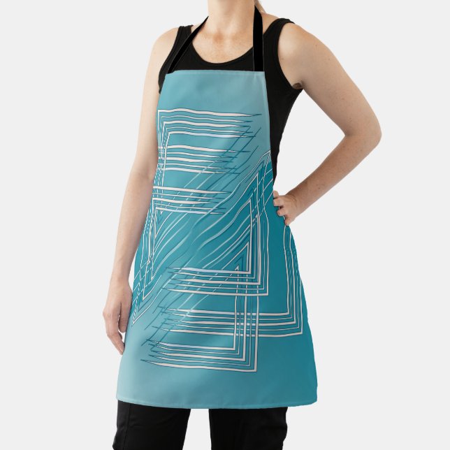 Turquoise opal white apron (Insitu)