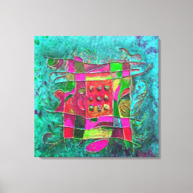 ”Turquoise Opening” by Paul Buică Canvas Print (Front)