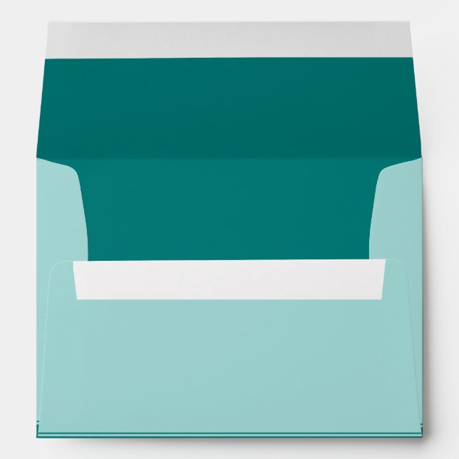 Turquoise or Teal Customizable Wedding Envelope (Back (Bottom))