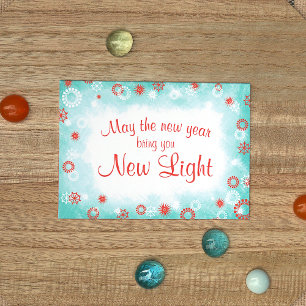 Turquoise, Orange Company Christmas Card