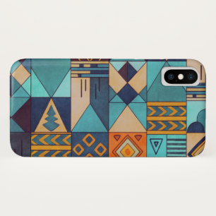 Turquoise & Orange Patchwork  Case-Mate iPhone Case